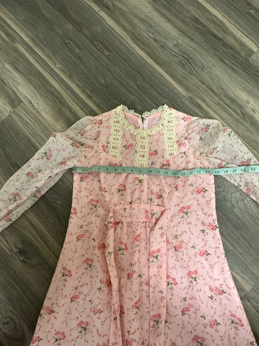 Vintage Gunne Sax Style Cottage Core Floral Print Dress - Picture 3 of 4